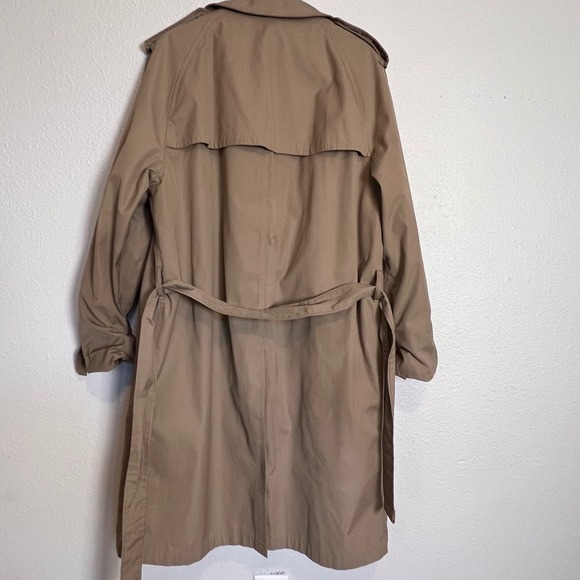 Vintage 1970s Trench Coat Khaki Double Breasted
Fur Lined Size 44 - Picture 2 of 11